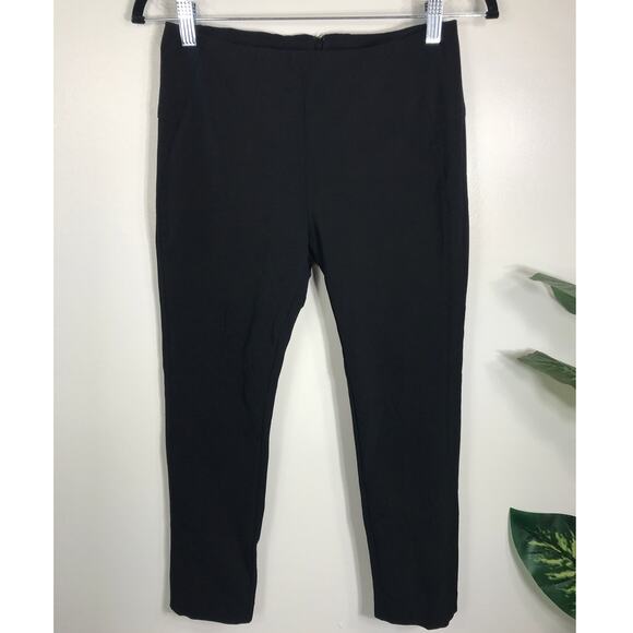 Veronica Beard Scuba Slim Fit Pant Black High Rise Crop Pant Office Minimalist - Picture 2 of 11